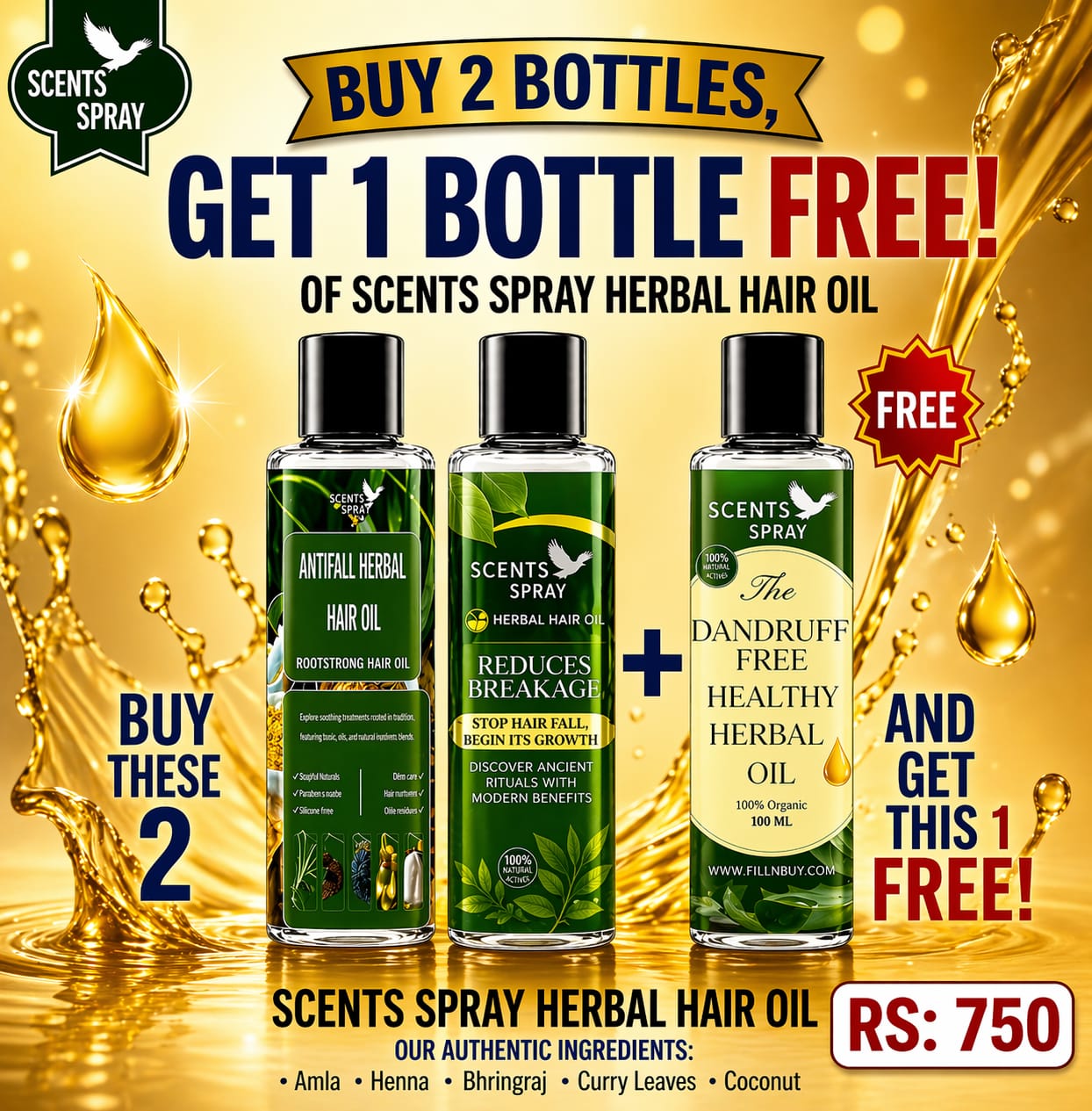 Offer Deal- Buy 2 Oil bottle and Get 1 bottle Free - Image 2